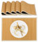 Relaxdays Tischset, 6er Set, Bambus, Stoffrand, rutschhemmend, 45 x 30 cm, Teller, Esstisch, eckiges Platzset, Creme