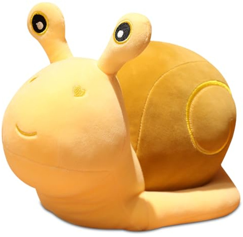 OZXVXZO Schnecke Plüschtier Gelb Schnecke Weiche Plüsch Puppe,Spielzeug Plüsch Schnecken Stofftier Spielzeug,Weiches Kissen für Jungen und Mädchen