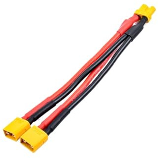 XT30 XT-30 Buchse/Stecker Parallel Kabel Draht Y Blei 18AWG 10CM Batterie Ladegerät Kabel(1 Female to 2 Male)