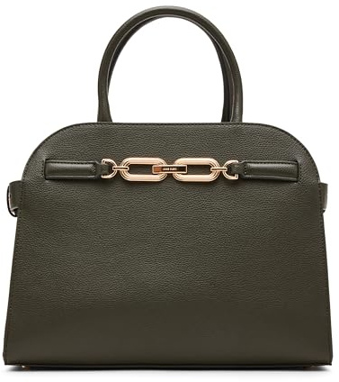 Anne Klein Damen Medium Curved Satchel with Convertible Strap Caper