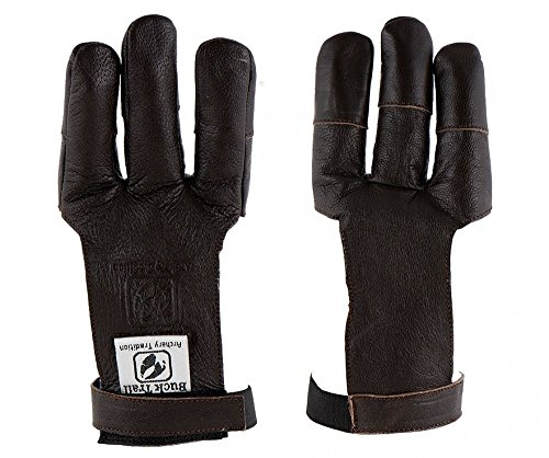 Bogenhandschuh Full Palm Leder Kaprina Schießhandschuh S-XL buck trail (S)