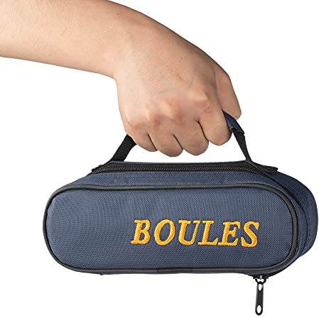 Tofern Schön Boule Tasche für 3 Kugeln aus Premium Nylon&Oxford für Outdoor Spaß, Boules Handtasche Ohne Boule, Blau
