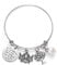 LParkin Armbänder mit Aufschrift Everything I Am You Helped Me To Be, Geburtstagsgeschenk für Mutter, Armreif, Metall