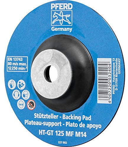 PFERD - Plato de apoyo para lijadora de fibra HT-GT 125 MF M14