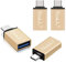 EasyULT Adattatore USB C a USB 3.0 [4 Pezzi], Adattatore Tipo-C a USB A con OTG Connettore Alta Velocità Compatible per Galaxy S8/LG Q8/OnePlus 5T/Honor 9 e Altri Dispositivi USB C (d'oro)