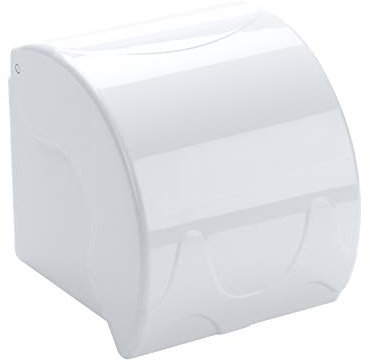 YOMESTE Wall Mounted Waterproof Paper Holder Bathroom Paper Roll Holder (White)