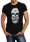 Neverless® Herren T-Shirt Moin Totenkopf Hamburg Skull Print Motiv Bart schwarz 4XL