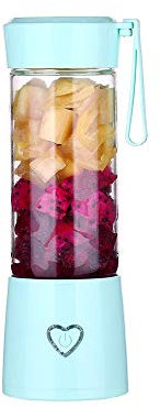 QBCYQ Portable Juicer Personal Blender 450ML High Capacity Portable Blender USB Rechargeable With 6 Stainless Steel Knives Suitable For Families, Camping And Sports(BPA Free)