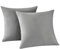 RUIKASI Kissenbezug 50 x 50 2er Grau - Kopfkissenbezug 50x50 Hellgrau Kissen Bezug 50x50cm mit Reißverschluss aus Mikrofaser, Polsterbezug Doppelpack Set Pillow Case Pillow Cover