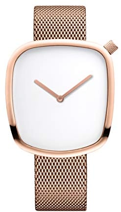 BERING Damen und Herren Uhr Quarz Movement - Pebble Collection mit Edelstahl und Saphirglas 18040-364 Armbandsuhren