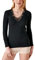 Damart - T-Shirt Manches Longues Maille Ajourée Thermolactyl Femme Noir Taille M