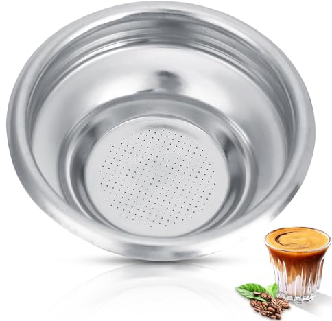 58 mm Edelstahl-Kaffeefilter, retikulierte wiederverwendbare Kaffeekorbfilter für die Kaffeemaschine im Home Office