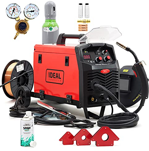 Set Ideal™ Praktik MIG 200 MIG/MAG Poste à souder inverter 200 A Machine à souder 3 en 1 Flux MMA 230 V