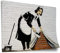 Printistico Poster Banksy - Putzfrau kehrt Dreck unter Wand-Bemalung Graffiti Street Art Kunstdruck ohne Rahmen, Wandbild - A4, A3, A2, A1, A0, XXL - Wohnzimmer, Schlafzimmer, Küche, Deko