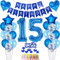 deko 15. geburtstag Junge deko blau ballon 15. geburtstag deko Junge Tortendeko 15 Geburtstag dekoration Junge geburtstagsdeko 15 jahre Junge kuchen deko 15 geburtstags luftballon 15 deko