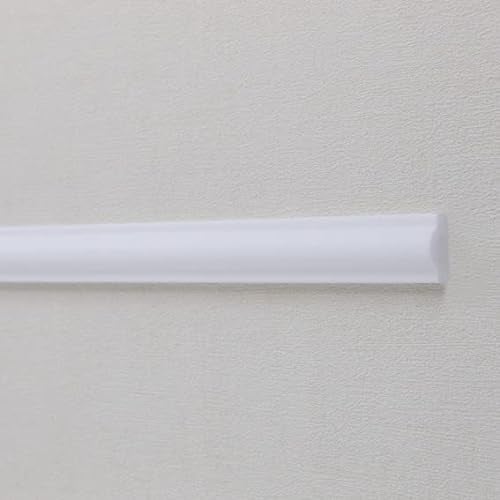 PROVISTON | Baguette décorative | Polystyrène | 11 x 22 x 2000 mm | Blanc | Baguette murale | Recouvrable | Montage facile | Qualité supérieure | Stable et léger | 2 m