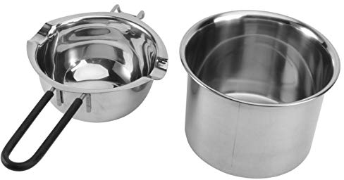 Zerodeko 2pcs Stainless Steel Melting Pot for Chocolate Butter and Cheese Kitchen Supplies Long Handle for Safe Use for DIY Treats for Home and Professional Use