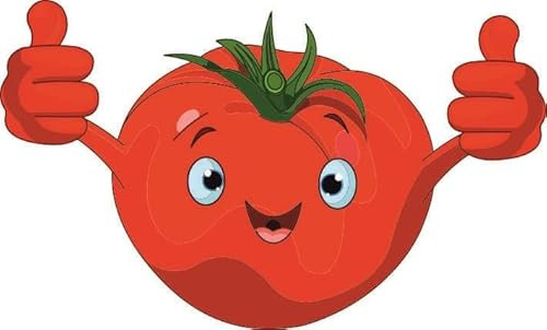 U24 Aufkleber lustige Tomate 15 x 9 cm Autoaufkleber Sticker Konturschnitt