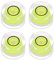 sourcing map 4 livelle rotonde a bolla 10 x 6 mm, mini livelle circolari a bolla per livellare fotocamera, treppiede, telescopio, officina, giradischi, cornici, lime