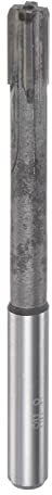 sourcing map Spannen Reibahle 8mm H7 Hartmetall Spitze Gerade Flöten Rund Schaft Drehmaschine Fräser