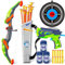 Doloowee Bow and Arrow Set Toy with LED Lights, Set Includes 1 Bow,1 Quiver, 10 Suction Cups Arrows Target, Indoor and Outdoor Game for Age 3+ Boys Girls Toys