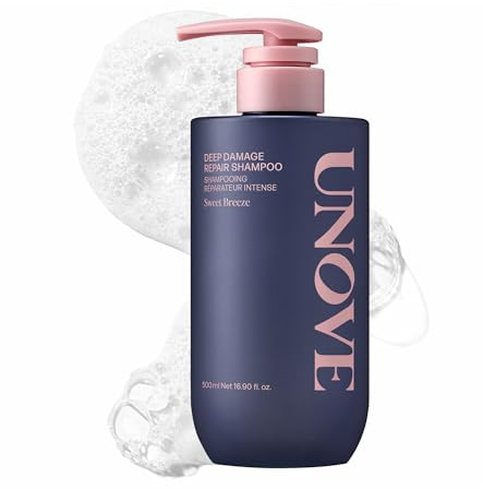 UNOVE Deep Damage Repair Shampoo 500 ml – Aufbauendes Repair Shampoo für geschädigtes und strapaziertes Haar, mildes Haarshampoo für trockenes Haar, Damen und Herren