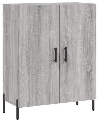 vidaXL Sideboard, Kommode mit viel Stauraum, Highboard Wohnzimmerschrank mit Türen Metallfüßen, Schrank Anrichte Beistellschrank, Grau Sonoma Holzwerkstoff
