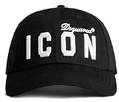 DSquared2 Mütze Damen Herbst/Winter BCW010705C00002 M063 Baseballkappe schwarz + weiß, Black White, Einheitsgröße