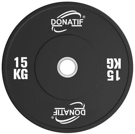 DONATIF Hantelscheiben für Olympische Langhantel, 50 mm, Hantelscheiben 15 kg, Bumper, Fitnessstudio und Heimgymnastik, Hantelscheiben für Fitnessstudio, Gewichte (1 Scheibe)