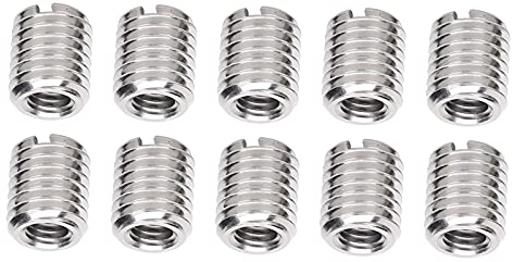 Gewindeeinsätze, M10 auf M6 Adapter, Gewindereduzierung M10 auf M6, 10 Stück Einsatzmuttern Reduzier und Reparaturwerkzeug für M6x1,0 Innengewinde und M10x1,5 Außengewinde Muttern