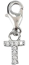 Depesche 11785-035 Charms Express yourself - Anhänger für Halsketten und Armbänder, Buchstabe T, versilbert, als kleines Geschenk