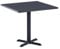 Mingone Gartentisch Campingtisch Esstisch Tisch Schwarz Balkontisch 60x60 aus Kunststoff Holz und Metaillbeine Wetterfest für Garten Terrasse