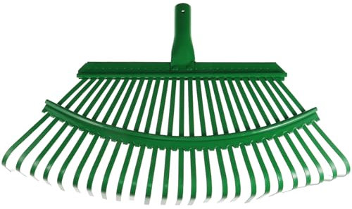 SUPVOX Robuster Stahl-Laubbesen mit 25 Zinken für Rasen und Garten, abnehmbarer Kopf für einfache Lagerung, bequemer Griff für Laub, Gras und Schmutzreinigung