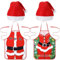 Hestya 4 Stück Lustige Weihnachtsschürzen und Weihnachtsmützen Set Neuartige Frau und Mann Backschürzen Weihnachten Lustige Geschenk Kochschürze für Kochen Essen Grillen Party(Xmas 2)