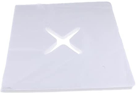 200 Pieces Disposable Face Cradle Covers- Soft Non-Sticking Massage Pad for Beauty Salon & Spa - Universal Bed Sheets for Chair Headrest - Safe and Sanitary - S