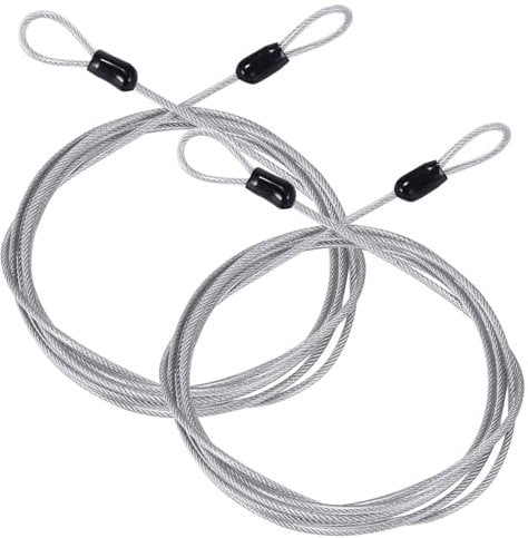 AOZBZ 2PCS Wire Lightweight Bike Lock Cable, Double Loop Steel Security Lock Chain for Padlocks Scooter Bicycle Suitcase