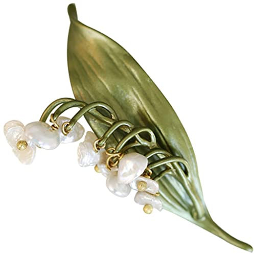 Broche de muguet en Coquille de Perle d'imitation, Boucle de châle, Accessoires de Manteau de Corsage élégants