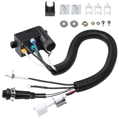 EXLECO Piezo Zünder Kompatibel mit Weber Spirit Weber Q1200 Q2200 Serie Gasgrills Elektrozünder Grill Zünder Kit Ersatz Zünderteile für Weber 64868 Elektronischer Piezozünder Druckknopf Grill Anzünder