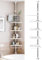 A.M.C. Mensola Doccia Angolare Mensole Bagno Portaoggetti Doccia Acciaio Inossidabile con 4 Ripiani e 1 Portasciugamani 100-320cm Bianco