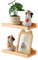 OAKERLAND Lot de 2 Etagere Murale Pin Bois, 30cm Etagere Flottante en Pin pour Maison, Bureau, Chambre, Salon, Salle de Bain, Cuisine (30 x 15 cm)