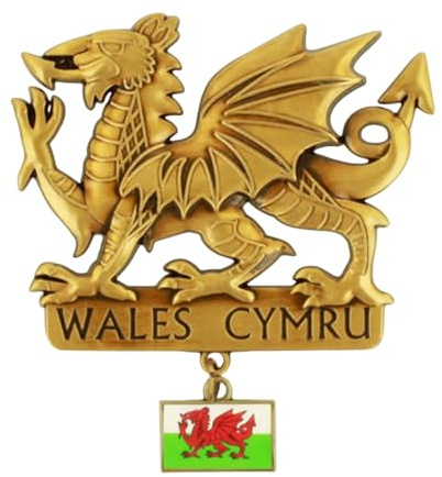 Wales Dragon Cast Metal Fridge Magnet with Charm Welsh Country Holiday Travel Souvenir Gift Home Decorations Office Kitchen Locker Magnets