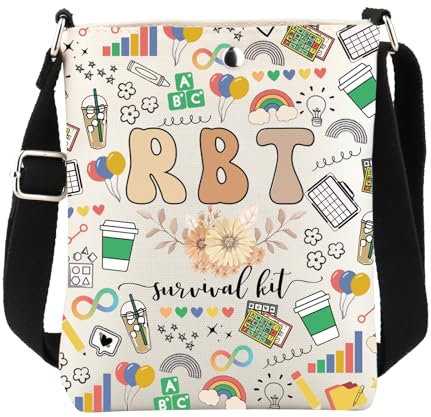 KUIYAI Verhaltenstherapeuten-Geschenk, ABA-Therapeuten, Techniker, RBT BCBA, Geschenk, Verhaltenstherapeuten, Geschenk, Crossbody-Tasche, Rbt Survivalxk, SMALL