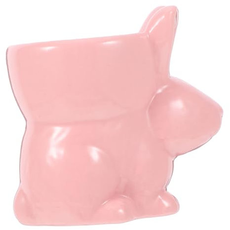UKCOCO Easter Bunny Ceramic Cup Holder for Boiled Eggs Cute Design Tealight Candle Stand Charming Kitchen Countertop Decor for Dining Room and Breakfast Tables