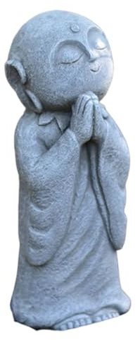 XYUERU Jizo Ornament Statue Garten Zen Buddha-Mönch-Statue Mönch Figuren Robust Buddha Statue für draußen Haus oder Ihren Garten als Outdoor-Dekoration