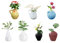 COWANIEE 7 Pcs Mini Fridge Magnet Vases, Cute Plant 3D Ceramic Flower Mini Vase Magnets