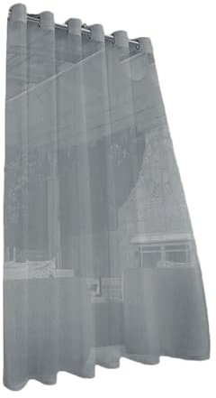Fahoujs Rideaux d'extérieur transparents et résistants aux intempéries avec œillets - En voile imperméable - Pour pavillons de terrasse