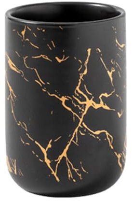 Zahnbürstenhalter Keramik Becher - Badezimmer Tumbler Organizer, Zahnpasta Aufbewahrung | Minimalistisches Waschbecken Set, Keramik Becherhalter für Waschtisch, Hotel, Gästebad