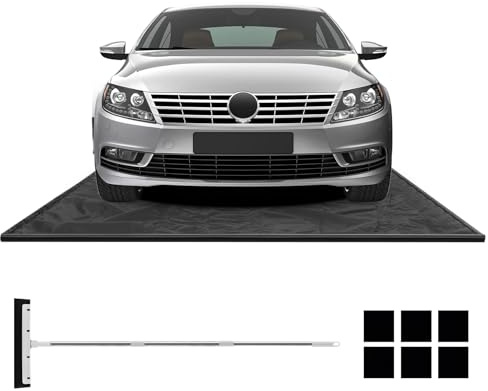 COSTWAY Garage Bodenmatte, 550 x 240 cm Auto Ölauffangmatte, Ölmatte rutschfest & wasserdicht & wiederverwendbar, Garagenmatte Antirutschmatte mit doppelseitigem Klebeband für Werkstatt, Garage