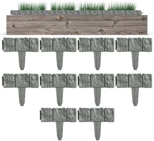 Steineinfassung Für Die Landschaftsgestaltung 10 Stück No-Dig-Paneele für