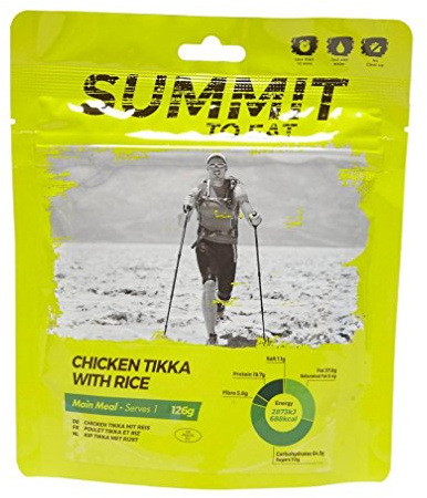Summit to Eat Chicken Tikka With Rice Camping Hiking Food, Yellow, One Size